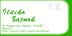 ildiko bajnok business card